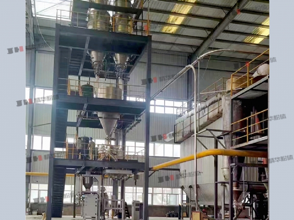 氣流混合機-玻璃微珠-山西海諾某生產現(xiàn)場